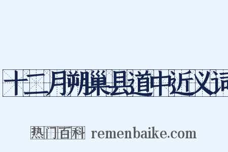 十二月朔巢县道中近义词是什么意思的图片